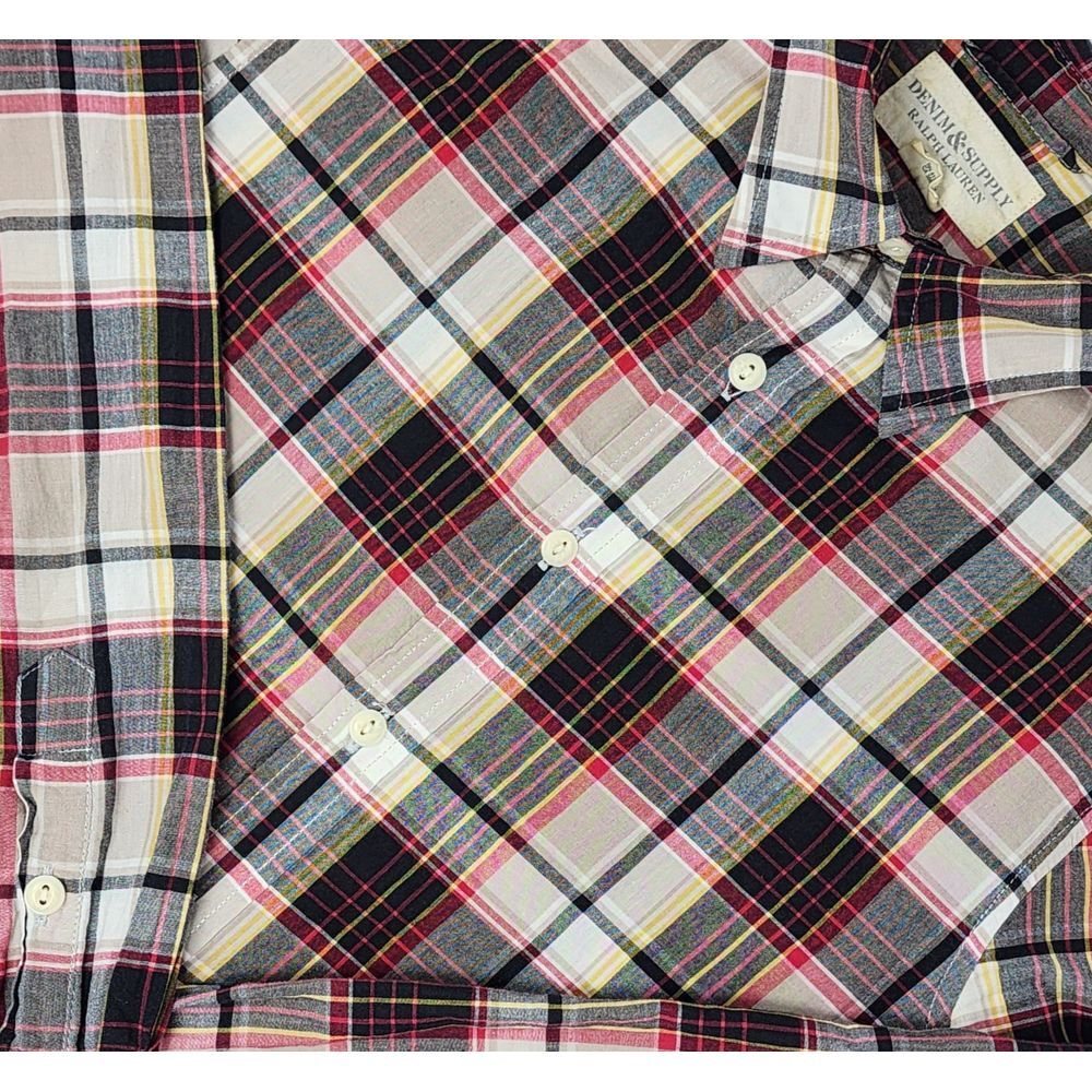 Denim & Supply Ralph Lauren Men's Shirt Long Sleeve Button Up Small Plaid